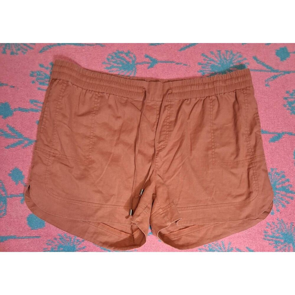 Aventura womens xl shorts rust nutmeg hemp fair trade wide leg